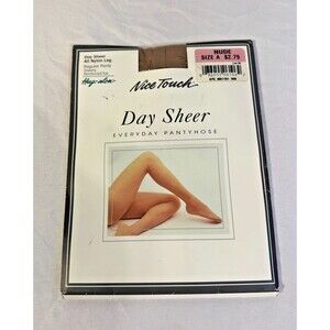 Vintage Pantyhose Nice Touch Women's Nude Size A Day Sheer Nylons New